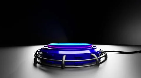 3d rendering of future round plinths or pallets Stock Illustration