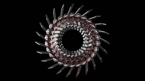 3D rendering of Future technology, security concept background. Stock Illustration