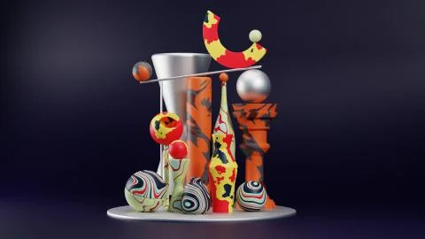 3D Rendering Futuristic Abstract Background Stock Illustration