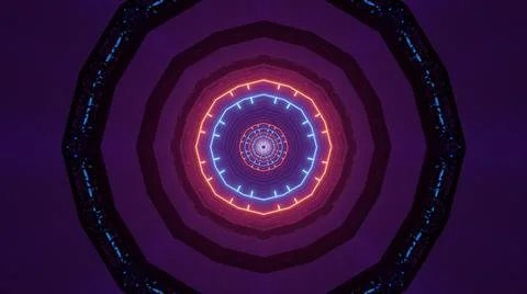 3D rendering of a futuristic fractal pattern background Stock Illustration