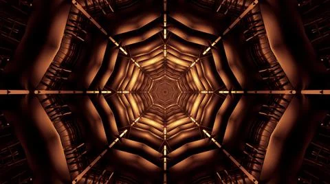 3D rendering of a futuristic fractal pattern background Stock Illustration