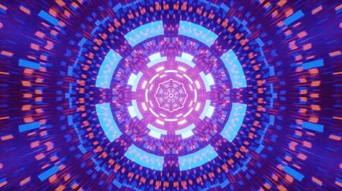 3D rendering of a futuristic fractal pattern background Stock Illustration