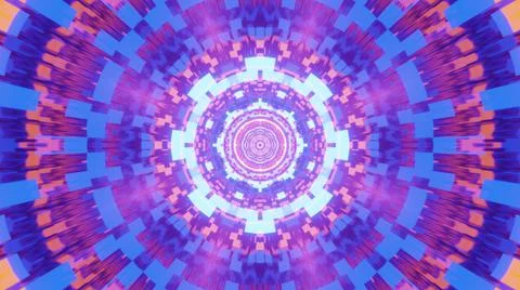 3D rendering of a futuristic fractal pattern background Stock Illustration