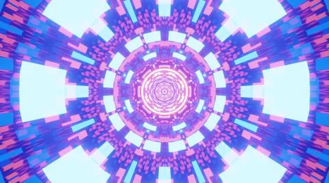 3D rendering of a futuristic fractal pattern background Stock Illustration