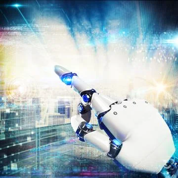 3D Rendering futuristic hand robot イラスト素材