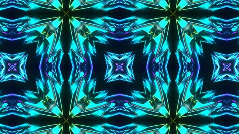 3D Rendering Futuristic kaleidoscope patterns Psychedelic Abstract Background 스톡 일러스트