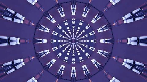 3D rendering of futuristic kaleidoscopic patterns background Stock Illustration