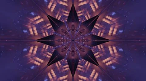 3D rendering of futuristic kaleidoscopic patterns background Stock Illustration