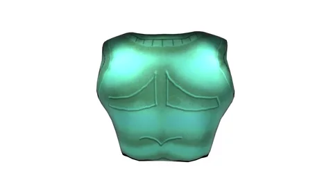 3D rendering of futuristic protective armor design in digital space Stock-Footage 285671044