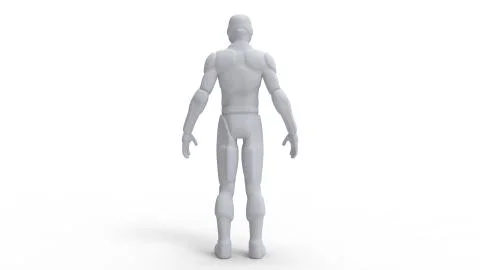 3d rendering of a futuristic robot isolated in a studio background Stock Illustration
