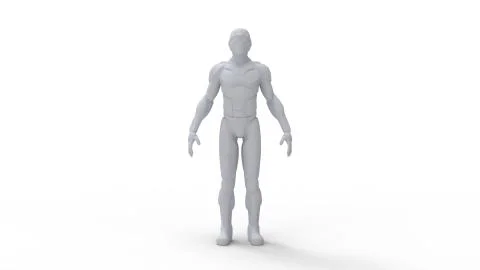 3d rendering of a futuristic robot isolated in a studio background Stock Illustration