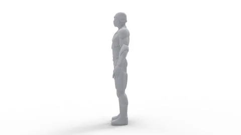 3d rendering of a futuristic robot isolated in a studio background Stock Illustration
