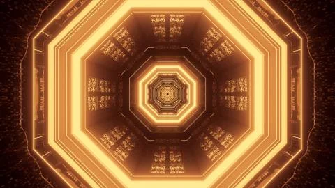 3D rendering futuristic sci-fi techno lights- a cool background Stock Illustration