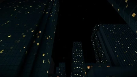 3d rendering of a futuristic virtual reality of an abstract city. Empty quarter Stock Footage 242431649