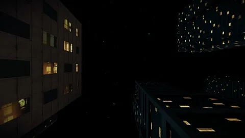 3d rendering of a futuristic virtual reality of an abstract city. Empty quarter Stock Footage 242431666