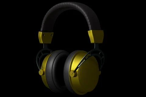 3D rendering of gaming headphones for cloud gaming and streaming Stock Illustration