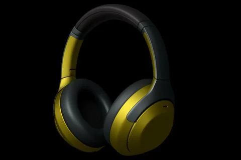 3D rendering of gaming headphones for cloud gaming and streaming Stock Illustration