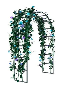 3D Rendering Garden Arbor on White Illustrazione stock