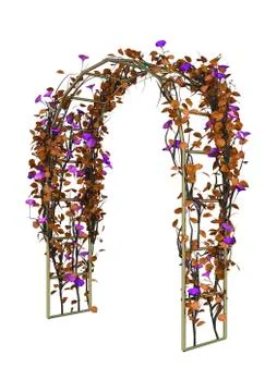 3D Rendering Garden Arbor on White Illustrazione stock