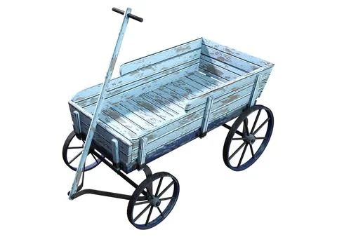 3D Rendering Garden Wagon on White Stock Illustration