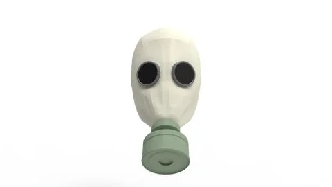 3d rendering of a gas mask isolated in a white background Stock Illustration