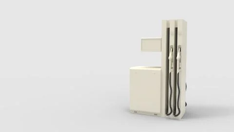 3d rendering of a gas station pump isolated in studio background Ilustración de archivo