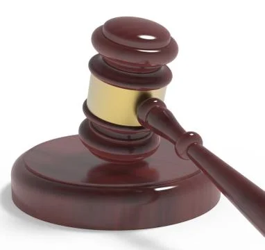 3D rendering gavel Stockillustratie