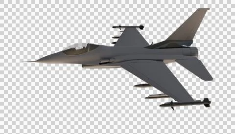 3d rendering of a General Dynamics F16 Fighting Falcon jet fighter Stock Illustration