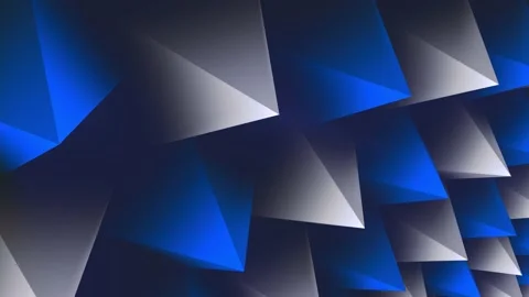 3D Rendering Geometric Blue and Grey 3D triangles rotation background Stock Footage 229269952