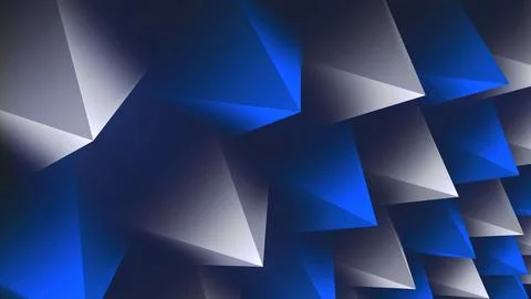 3D Rendering Geometric Blue and Grey 3D triangles rotation background Illustrazione stock