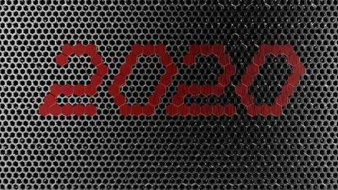 3D rendering of geometric hexagonal abstract background Stock Photos