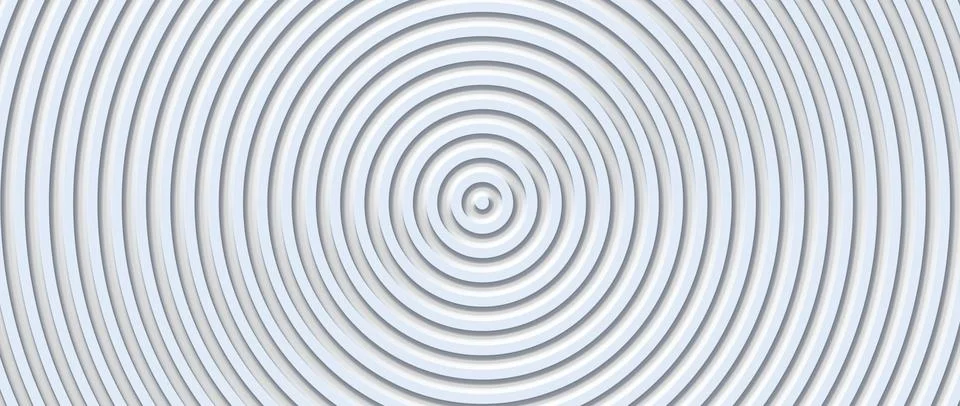 3d rendering geometric radial pattern. Circles. Stock Illustration