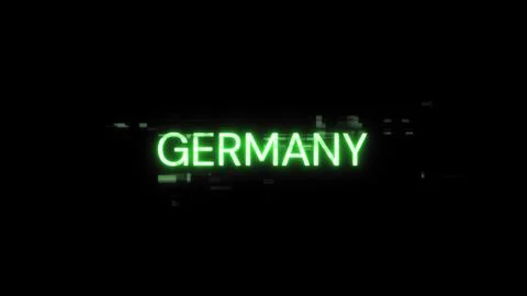 3D rendering Germany text with screen effects of technological glitches Stock Illustration