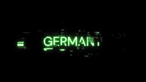 3D rendering Germany text with screen effects of technological glitches Stock Illustration