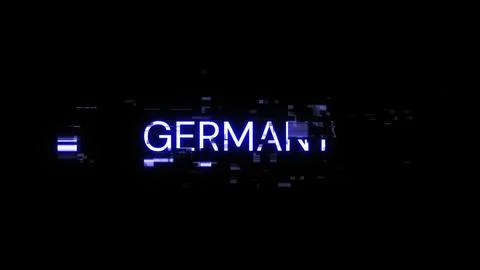 3D rendering Germany text with screen effects of technological glitches Stock Illustration