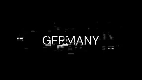 3D rendering Germany text with screen effects of technological glitches 스톡 일러스트