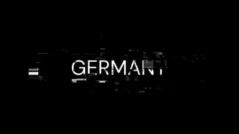 3D rendering Germany text with screen effects of technological glitches Stock Illustration