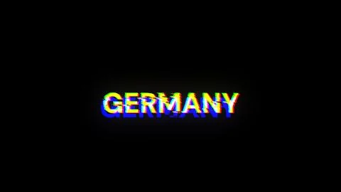 3D rendering Germany text with screen effects of technological glitches Stock Illustration