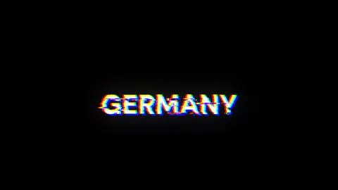 3D rendering Germany text with screen effects of technological glitches Stock Illustration
