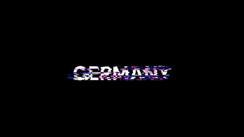 3D rendering Germany text with screen effects of technological glitches Stock Illustration