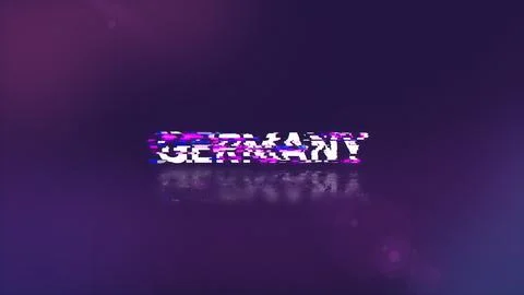 3D rendering Germany text with screen effects of technological glitches Stock Illustration