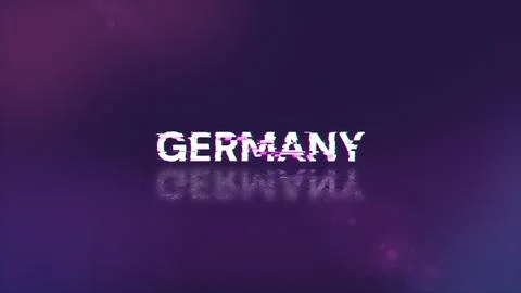 3D rendering Germany text with screen effects of technological glitches Stock Illustration