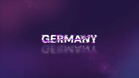 3D rendering Germany text with screen effects of technological glitches 库存插图