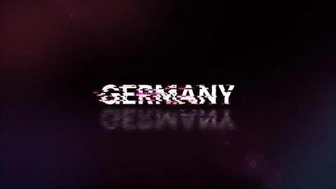 3D rendering Germany text with screen effects of technological glitches Stock Illustration