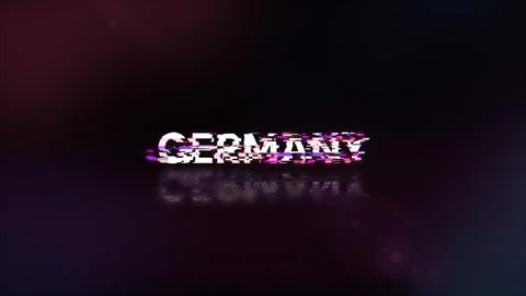 3D rendering Germany text with screen effects of technological glitches Stock Illustration
