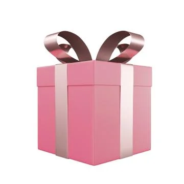 3d rendering of gift, 3d icons, pastel minimal cartoon style  isolated Stock Illustration