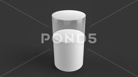 3D rendering of a glass showcase isolated on a dark background: Graphic ...