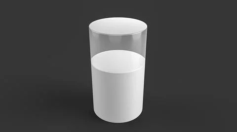 3D rendering of a glass showcase isolated on a dark background Stock Illustration