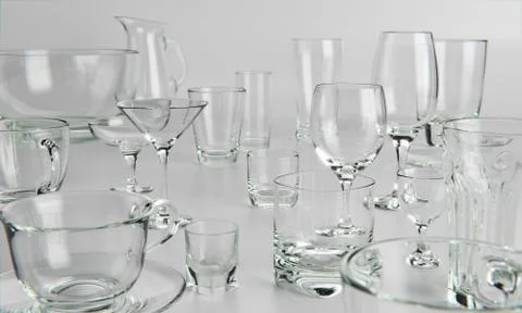 3D Rendering of glassware Stock Illustration