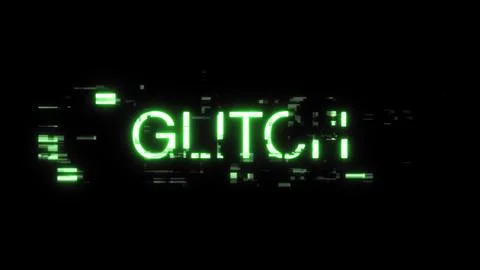 3D rendering glitch text with screen effects of technological glitches Stock Illustration